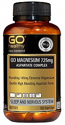 GO Healthy Magnesium 725mg Aspartate Comp. 100 Vege Caps